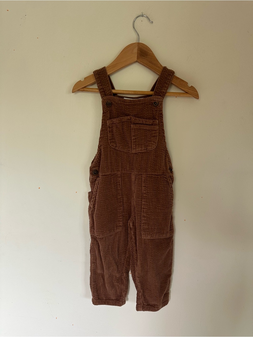 Zara Corduroy Overalls in Dusty Rose Brown